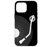 Custodia per iPhone 16 Pro Max Disco in vinile divertente, design retrò, platino DJ, pop