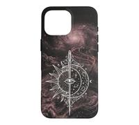 Custodia per iPhone 16 Pro Max Disegno cosmico spirituale dell'equilibrio del sole celeste