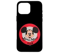 Custodia per iPhone 16 Pro Max Disney 100 Mickey Mouse Club Logo Color Vintage D100