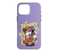 Custodia per iPhone 16 Pro Max Disney Halloween Minnie Mouse Witch Groovy Wavy Spooky