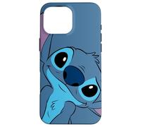 Custodia per iPhone 16 Pro Max Disney Lilo and Stitch - Cucitura a punto carino, colore: grigio ard