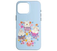 Custodia per iPhone 16 Pro Max Disney Winnie the Pooh Spring Easter Friendly Flower Faces