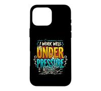 Custodia per iPhone 16 Pro Max Dive Flag I Work Well Under Pressure Divertente Diving