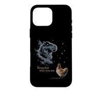 Custodia per iPhone 16 Pro Max Divertente antenato di pollo T-Rex Ricorda chi sei