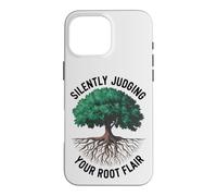 Custodia per iPhone 16 Pro Max Divertente arboricoltore amante degli alberi giudicare silenziosamente il tuo talento radicale