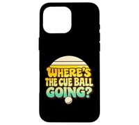 Custodia per iPhone 16 Pro Max Divertente biliardo Snooker Break Where's The Cue Ball