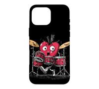 Custodia per iPhone 16 Pro Max Divertente costume a forma di cuore per gli amanti dei ritmi e della batteria