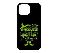Custodia per iPhone 16 Pro Max Divertente costume da donna con scritta "This is my awesome lunch lady"