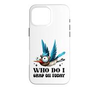 Custodia per iPhone 16 Pro Max Divertente design umoristico con uccellino che faccio crap on oggi