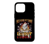 Custodia per iPhone 16 Pro Max Divertente detto che il latte mi fa male la pancia sarcastica