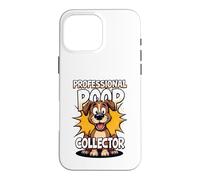Custodia per iPhone 16 Pro Max Divertente dog walker professionale, collezionista di cacca, mamma e papà