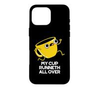 Custodia per iPhone 16 Pro Max Divertente gioco di parole biblico My Cup Runneth All Over