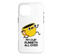 Custodia per iPhone 16 Pro Max Divertente gioco di parole biblico My Cup Runneth All Over