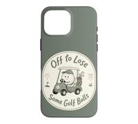 Custodia per iPhone 16 Pro Max Divertente golf cart golfista Fore Fun alcune palline da golf