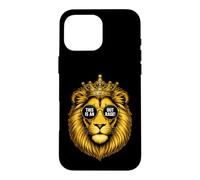 Custodia per iPhone 16 Pro Max Divertente leone che dice questo fuori rabbia sarcastico