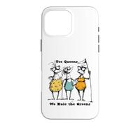 Custodia per iPhone 16 Pro Max Divertente maglietta da golf da donna Queens we rule the greens