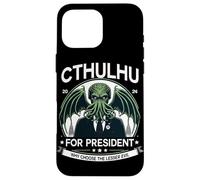 Custodia per iPhone 16 Pro Max Divertente Perché scegliere il cattivo minore Cthulhu per il presidente 2024
