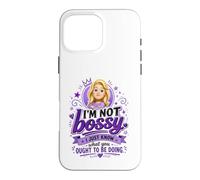 Custodia per iPhone 16 Pro Max Divertente prepotente bionda cartone animato donna viola regina dicendo