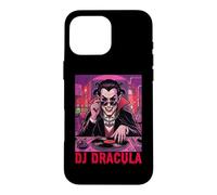 Custodia per iPhone 16 Pro Max DJ Dracula Vampire Disc Jockey Giradischi Vinili Spooky Spaventoso