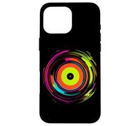 Custodia per iPhone 16 Pro Max DJ Record Synthwave Stile House Musica Disc Jockey