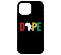 Custodia per iPhone 16 Pro Max Dope Africa Map Juneteenth Pan African Pride