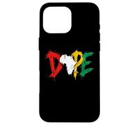 Custodia per iPhone 16 Pro Max Dope Africa Map Pan African Colors Juneteenth