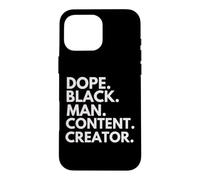 Custodia per iPhone 16 Pro Max Dope Black Man Content Creator Orgoglio afroamericano