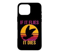 Custodia per iPhone 16 Pro Max Dove Hunting Trip Hunters retrò vintage Se vola si muore