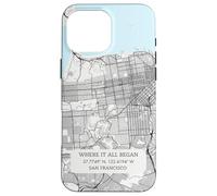 Custodia per iPhone 16 Pro Max Dove tutto è iniziato - Mappa della città di San Francisco