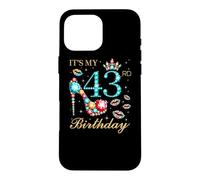Custodia per iPhone 16 Pro Max È il mio 43esimo compleanno Carina reginetta del compleanno di 43 anni