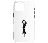Custodia per iPhone 16 Pro Max Edgar Allan Poe Beloved Cat