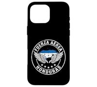 Custodia per iPhone 16 Pro Max Emblema militare alato di Fuerza Aerea Honduras