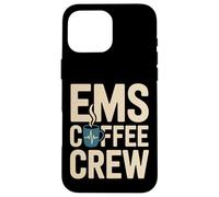 Custodia per iPhone 16 Pro Max EMS Coffee Crew Paramedico EMT Primo soccorritore