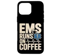 Custodia per iPhone 16 Pro Max EMS gira sul medico paramedico EMT del caffè