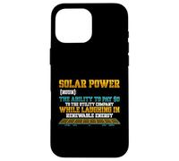 Custodia per iPhone 16 Pro Max Energia solare Sostantivo Pannello solare Proprietario Elettrico Bill