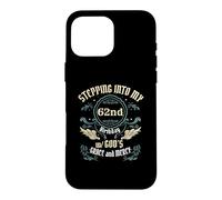 Custodia per iPhone 16 Pro Max Entrando nel mio 62° compleanno Religioso Bday Party Theme