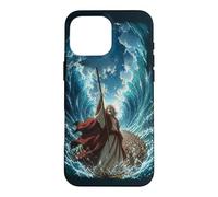 Custodia per iPhone 16 Pro Max Epic Japanese Anime Christian Bible - Moses Parting The Sea