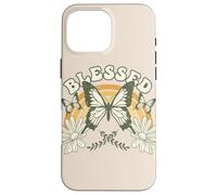 Custodia per iPhone 16 Pro Max Estetica floreale arcobaleno farfalla benedetta
