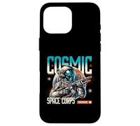Custodia per iPhone 16 Pro Max Fantascienza Cosmic Space Corps Alien Warrior Battalion