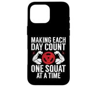 Custodia per iPhone 16 Pro Max Fare in modo che ogni giorno conti uno Squat alla volta Personal Trainer