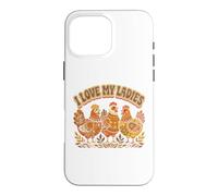 Custodia per iPhone 16 Pro Max Farming I love My Ladies Funny Chicken Lovers