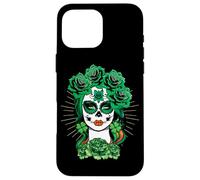 Custodia per iPhone 16 Pro Max Festa di San Patrizio Paddy La Calavera Dia De Los Muertos