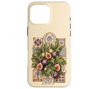 Custodia per iPhone 16 Pro Max Fichi Greci Piastrelle Mosaico Mediterraneo Antico