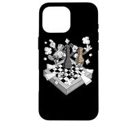 Custodia per iPhone 16 Pro Max Figure di battaglia di scacchi Chessman Scacco matto Scacchi