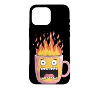 Custodia per iPhone 16 Pro Max Fire Cup Cerca gli amanti delle bevande calde invernali