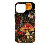 Custodia per iPhone 16 Pro Max Flora di funghi Amanita botanici vintage