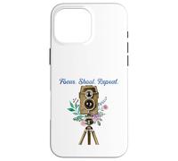 Custodia per iPhone 16 Pro Max Focus Shoot Repeat Photography Camera Lens Design Funny