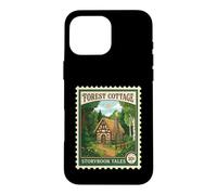 Custodia per iPhone 16 Pro Max Forest Cotage Storybook Tales, francobollo vintage