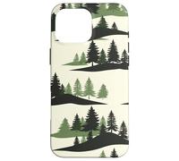 Custodia per iPhone 16 Pro Max Foresta di pini sempreverde bosco scenico design minimale