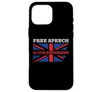 Custodia per iPhone 16 Pro Max Free Speech is Our Birthright - Anti-Woke Conservative Quote